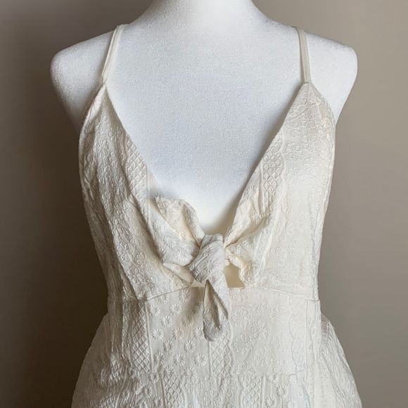 Cleobella Dress White Large New Bridal Shower Violet Mini Ivory V Neck Womens - Picture 5 of 8